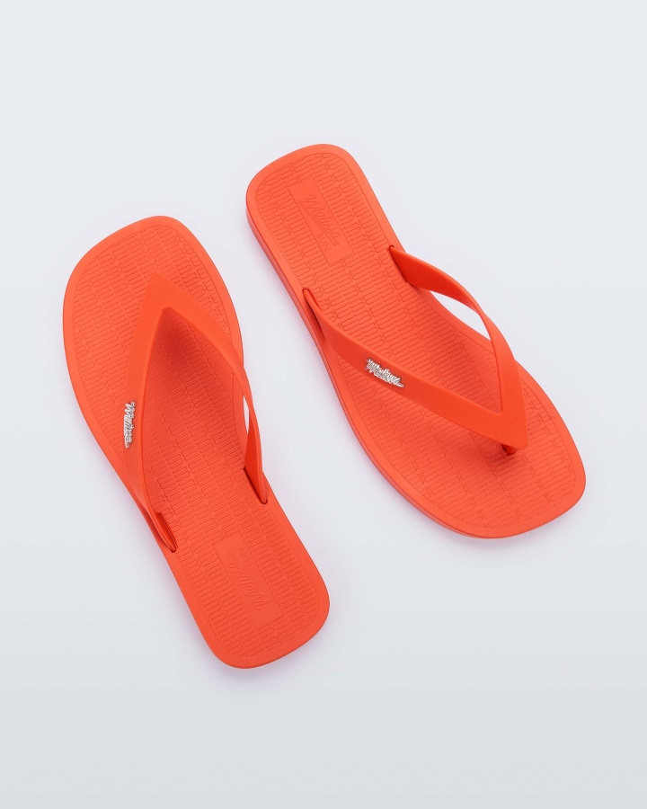 Melissa Sun Long Beach Flip Flop Rojo