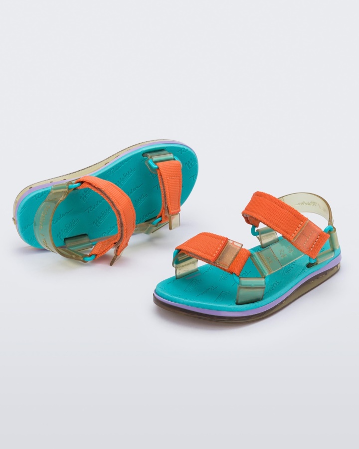 Sandalia Mini Melissa Papete Rider-niños Azul