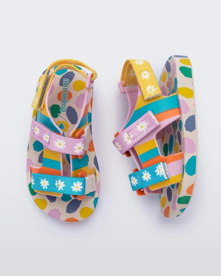 Sandalia Mini Melissa Ping Pong Fabula-bebé Beige-rosa