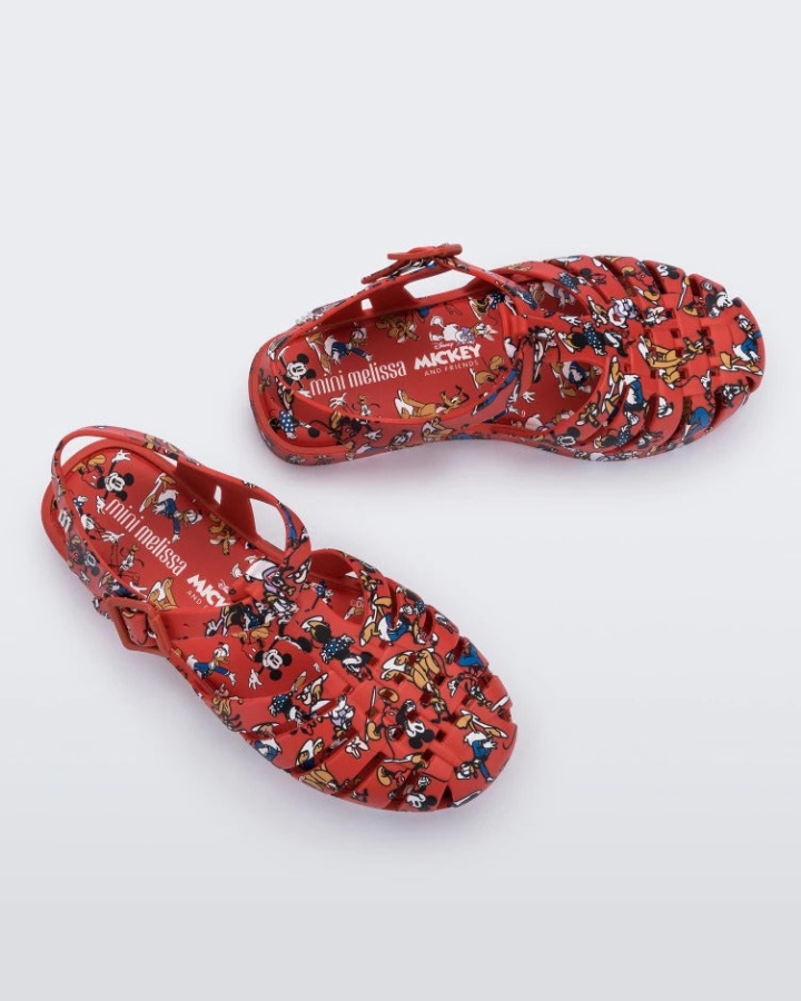Sandalia Mini Melissa Posesion Mickey & Friends-niños Rojo